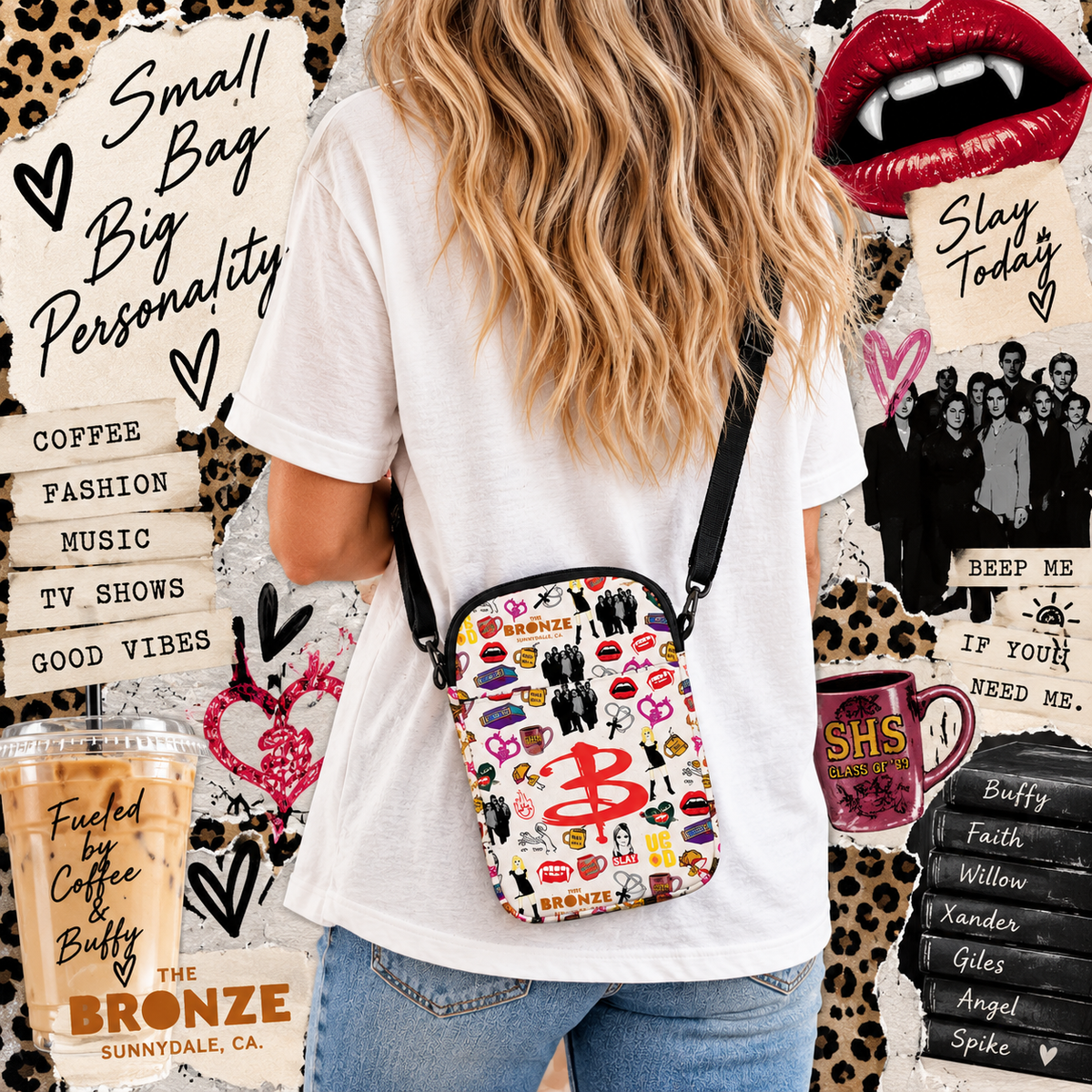 Buffy the Vampire Slayer Inspired Crossbody Messenger Bag