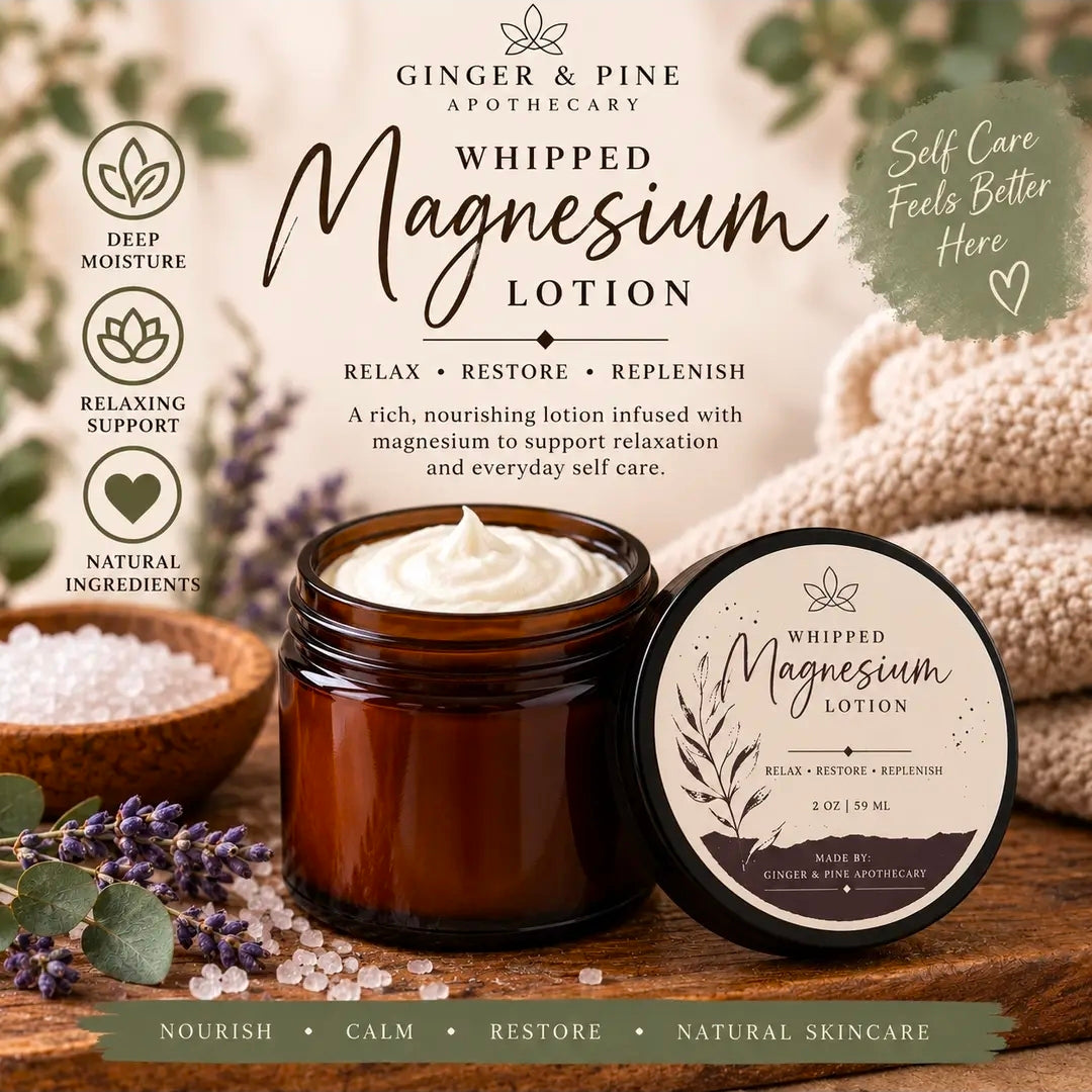 Ginger & Pine Apothecary Whipped Magnesium Skin Replenishing Lotion