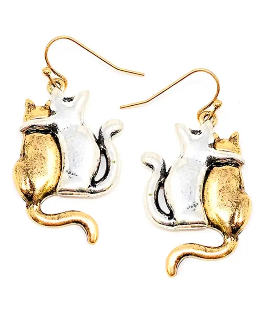 Handmade Pet Lovers Double Cat Earrings