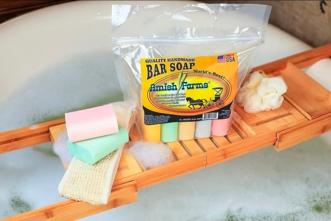 Amish Farms Soap 5-Bar Bag - Random Color Bars + Fragrance