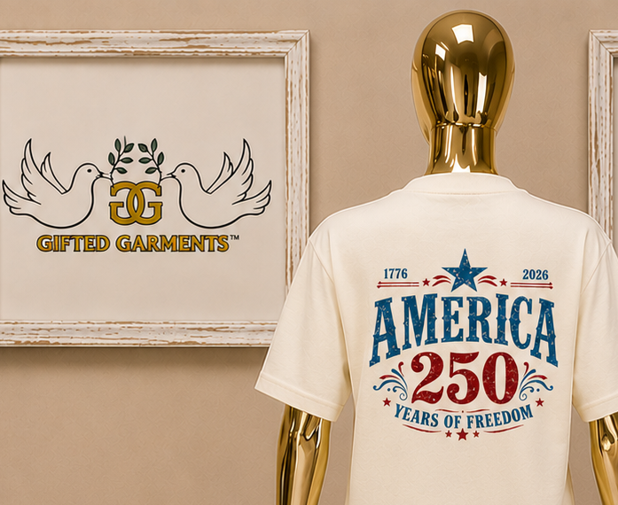 Gifted Garments America 250 Boutique Style, Ivory