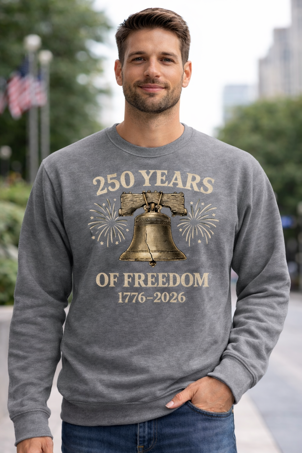 Gifted Garments Original Liberty Bell 250 Yrs of Freedom Sweatshirt