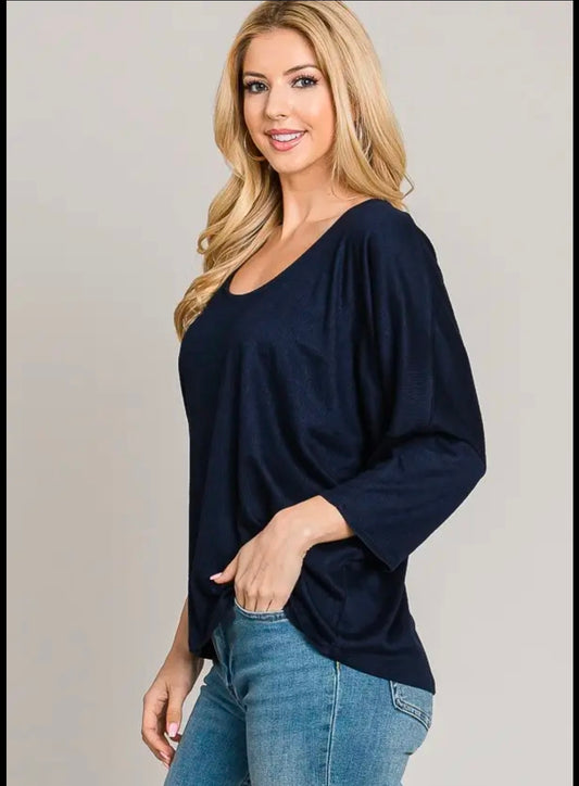 Bracelet Sleeve Stretch Knit Top