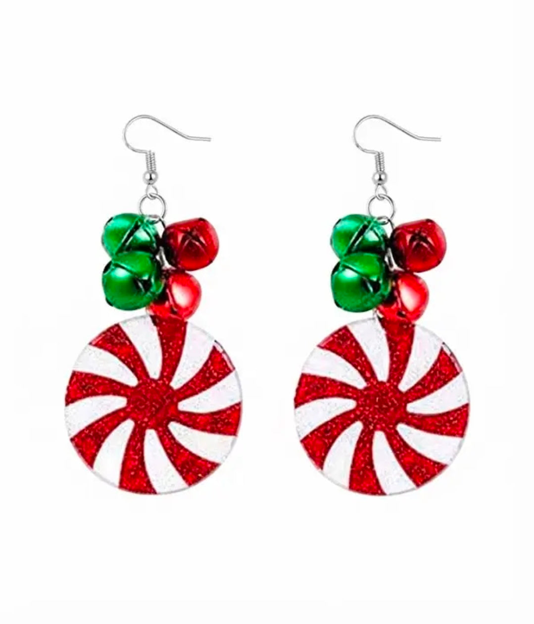 Handmade Christmas Candy Bells Earrings