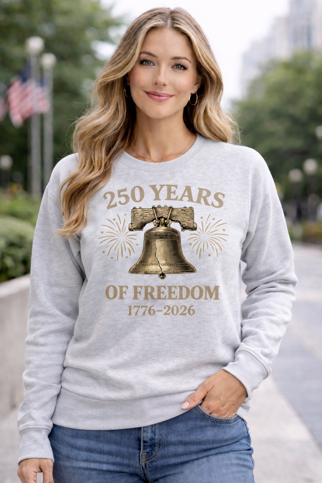 Gifted Garments Original Liberty Bell 250 Yrs of Freedom Sweatshirt