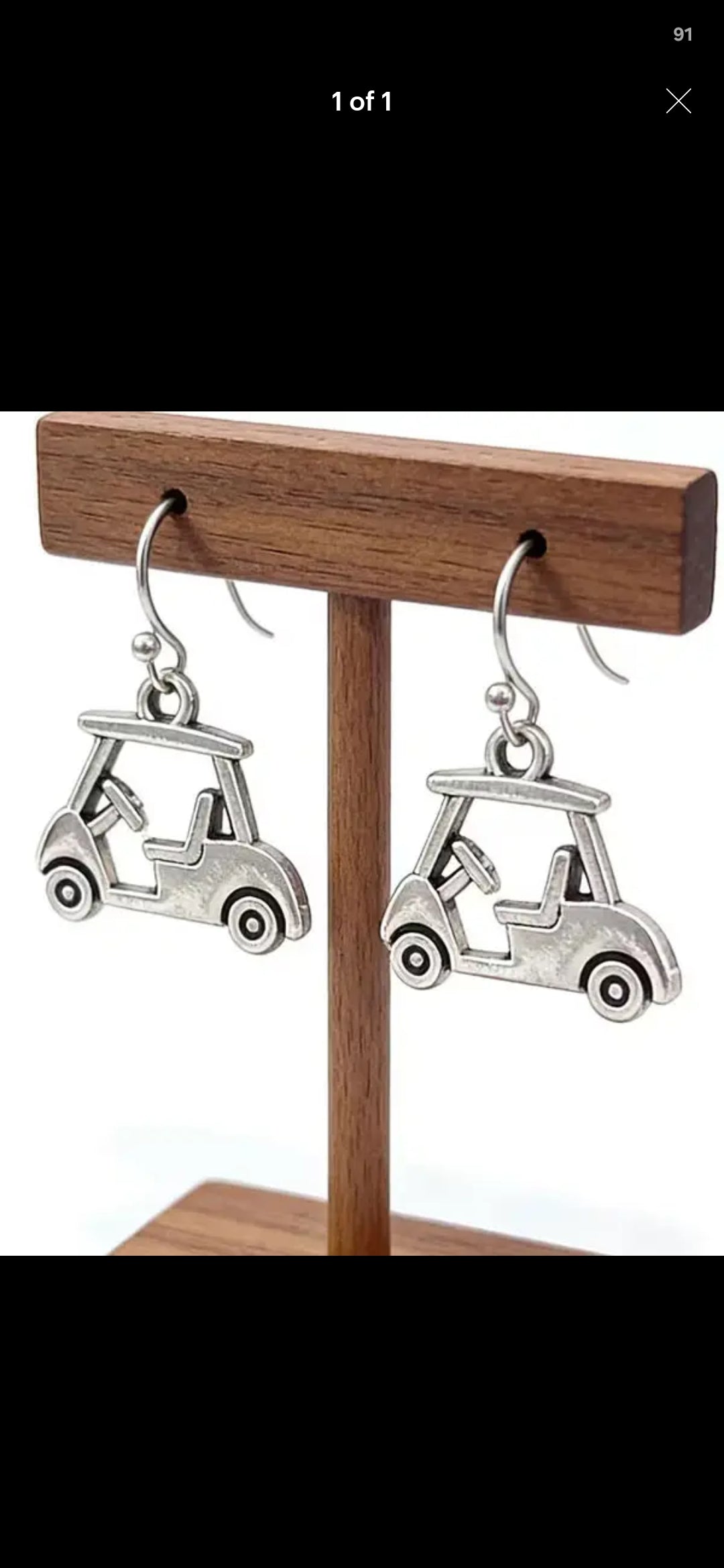 Handmade Golf Cart Earrings