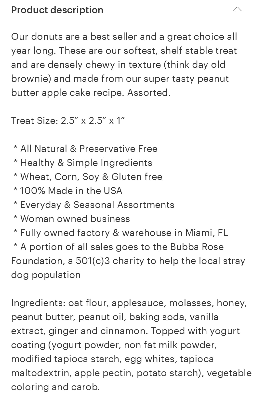 Bubba Rose Individually Wrapped Doughnut Treats for Dogs.
