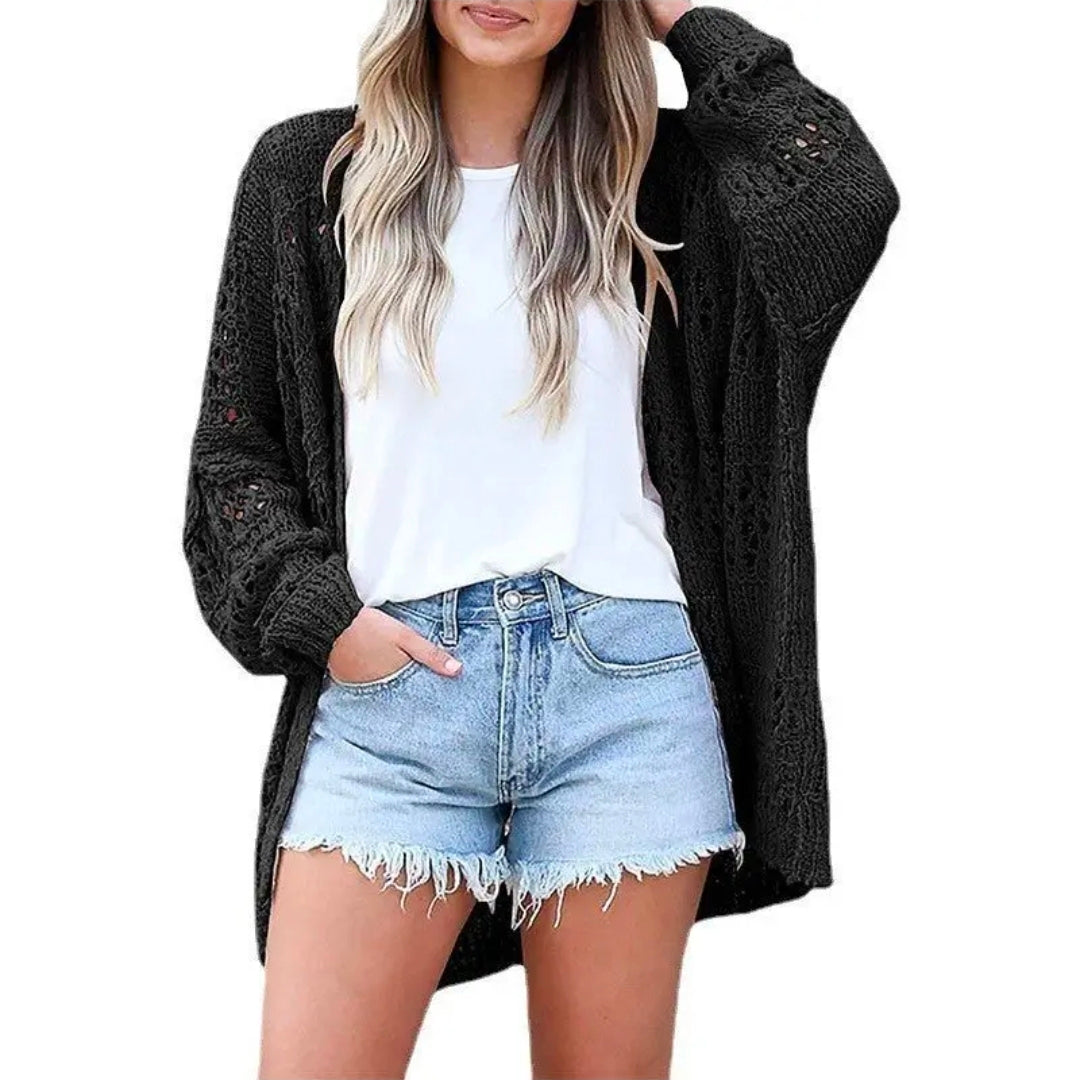 Gifted Garments Eyelet Lace Long-sleeve Cardigan