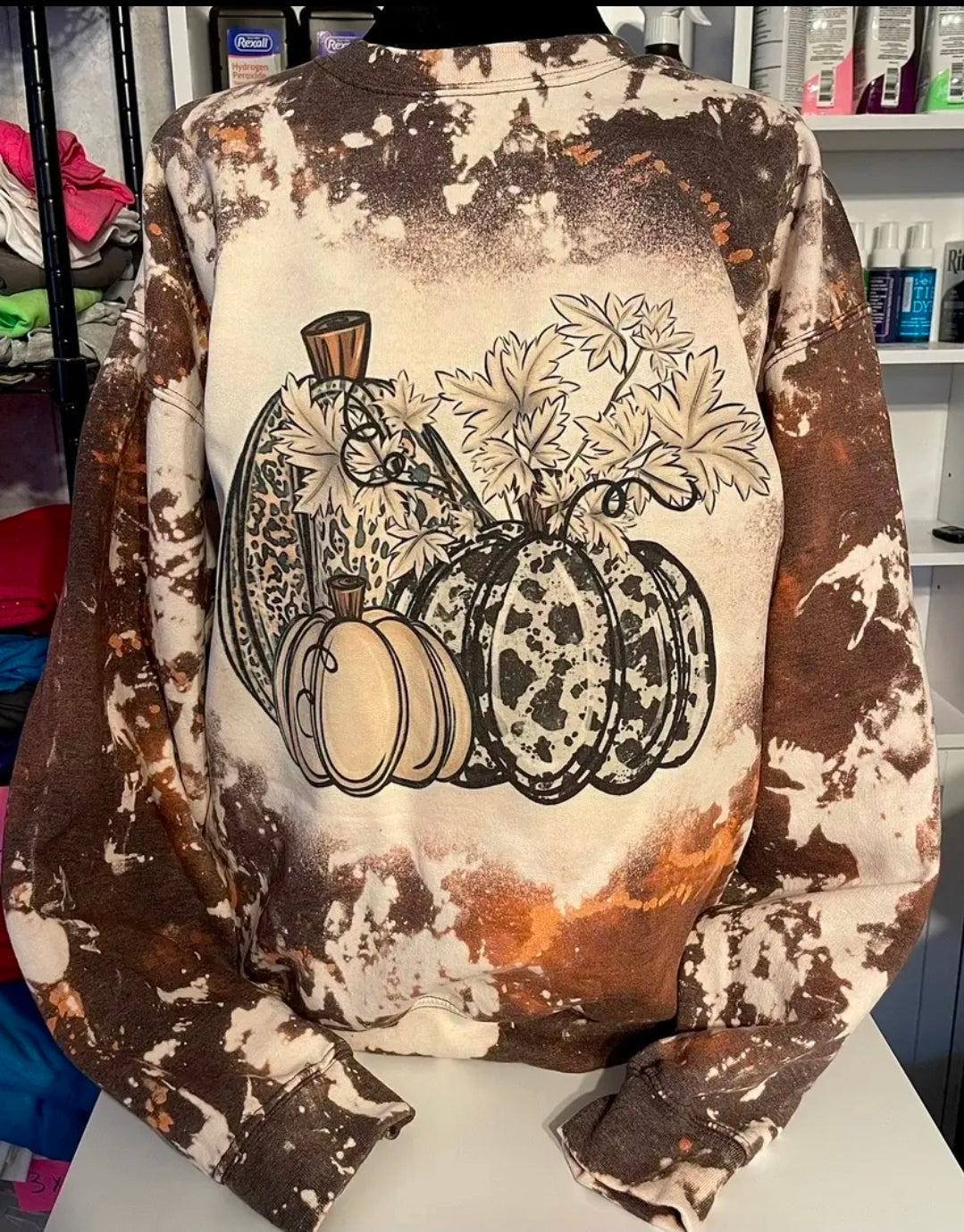 Cowhide Pumpkin Fall Sweatshirt