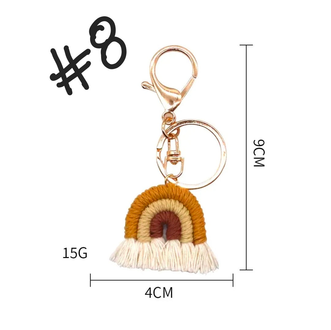 Gifted Garments Handmade Crochet Rainbow Keychains