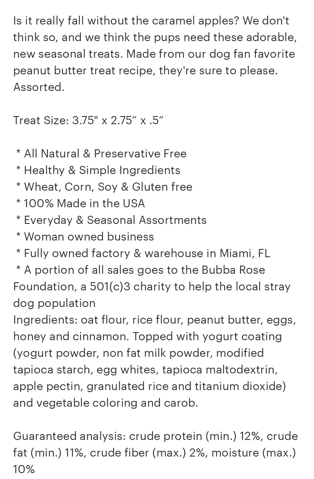Bubba Rose Dog Treat Just in Time for Fall-Caramel Apples