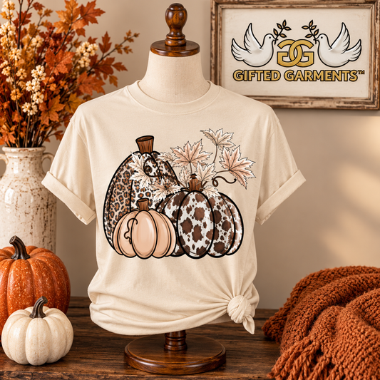Fall Cowhide Pumpkins T-shirt
