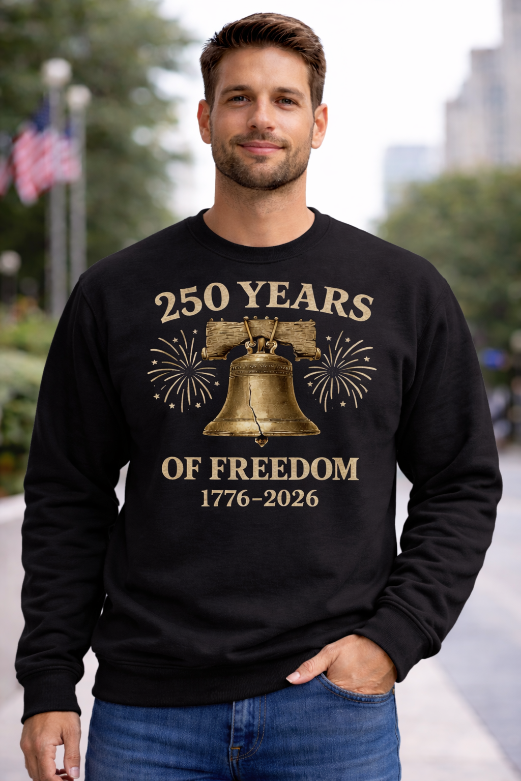 Gifted Garments Original Liberty Bell 250 Yrs of Freedom Sweatshirt