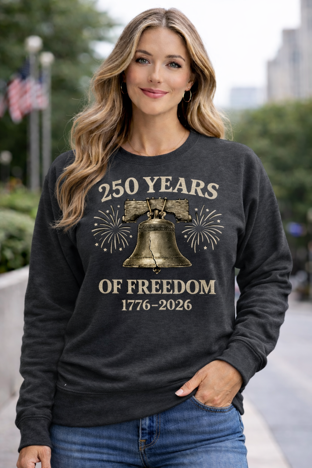Gifted Garments Original Liberty Bell 250 Yrs of Freedom Sweatshirt