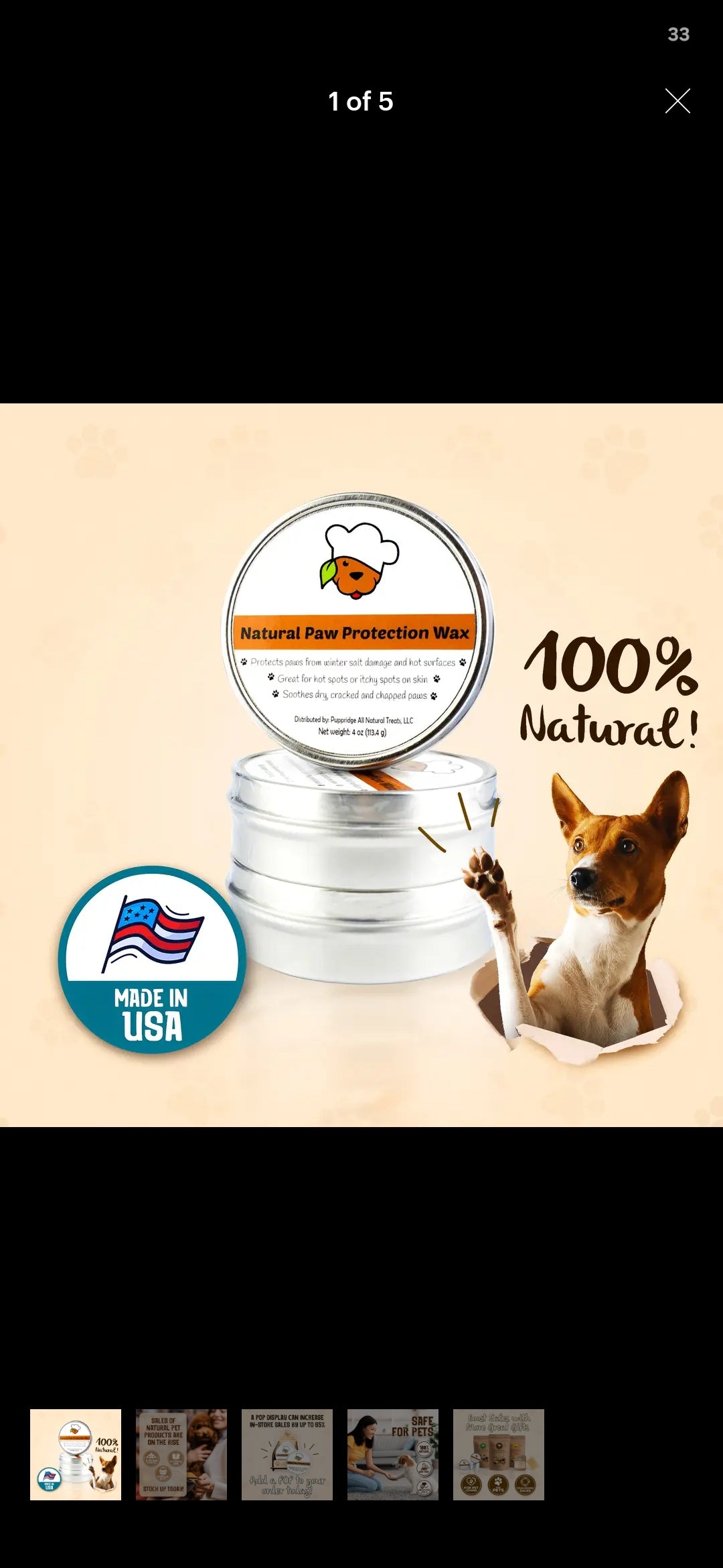 Nose & Paw Balm Wax Tin: Protect Nose & Pads