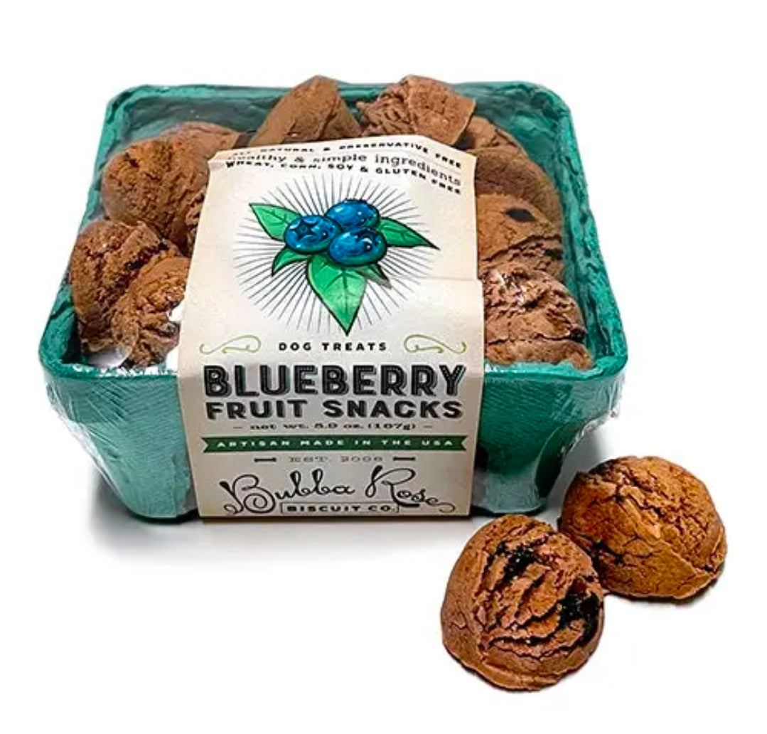 Bubba Rose All Natural Fruit Snacks for Dogs-Blueberry