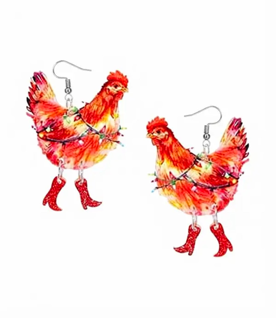Handmade Festive Christmas Chickens