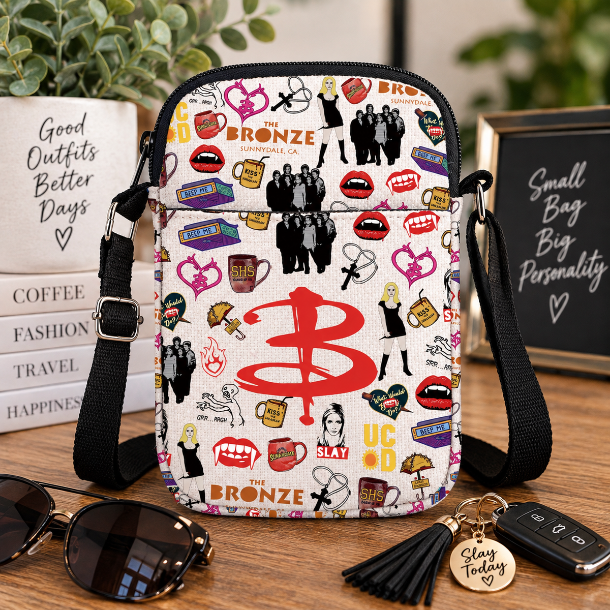 Buffy the Vampire Slayer Inspired Crossbody Messenger Bag