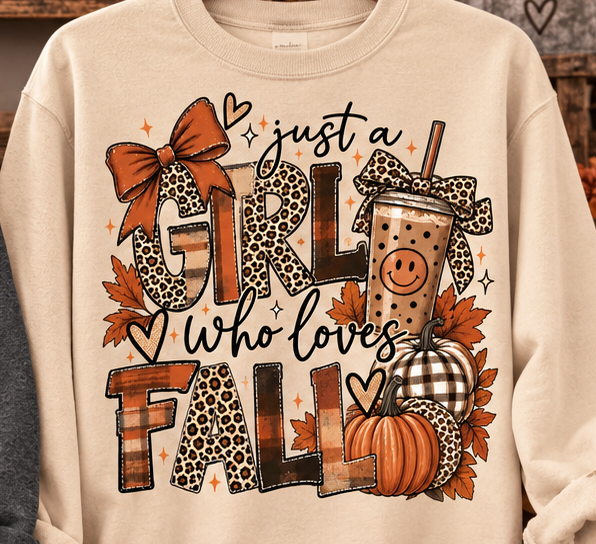 Girl Who Loves Fall Long-Sleeve T-Shirt. (Orders take 7-10 days)