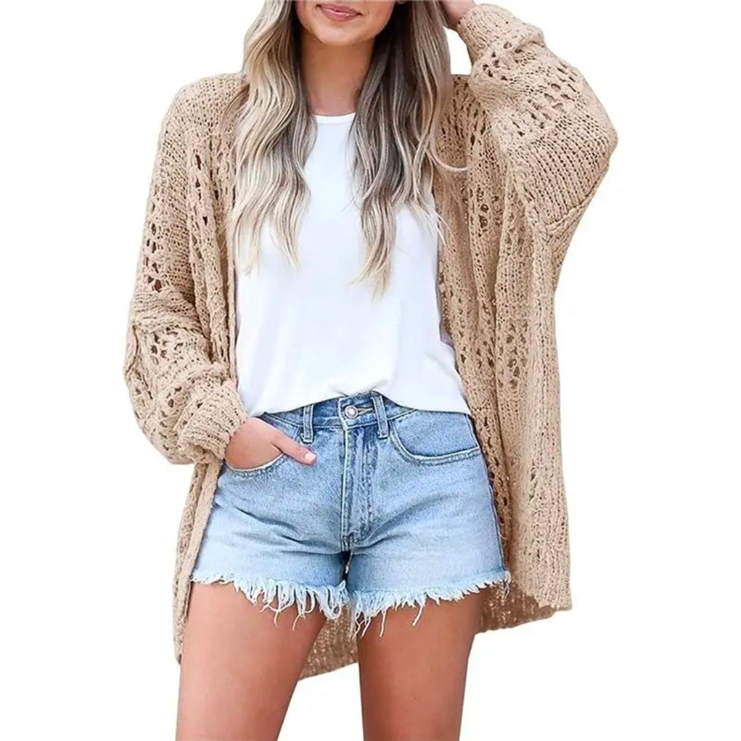 Gifted Garments Eyelet Lace Long-sleeve Cardigan