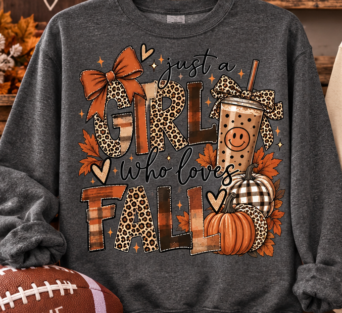 Girl Who Loves Fall Long-Sleeve T-Shirt. (Orders take 7-10 days)